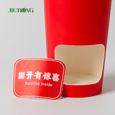 tasse de papier ondulée biodégradable de l'ondulation 16oz avec le couvercle de PLA