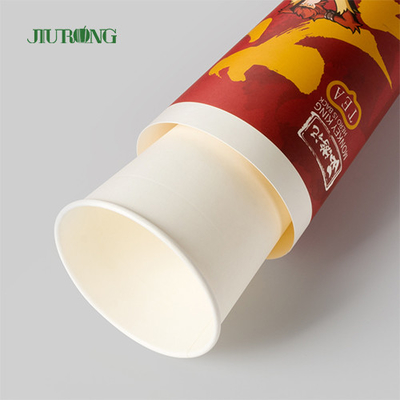 tasse de papier ondulée biodégradable de l'ondulation 16oz avec le couvercle de PLA