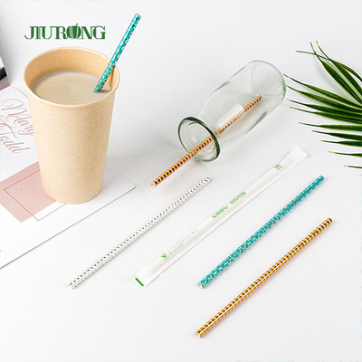 Catégorie comestible de papier jetable de LFGB Straw White And Blue Striped pour la partie