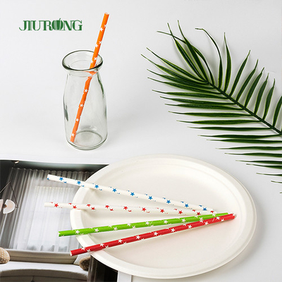 FDA Dot Printing Stripe Paper Straw pour des services de plats à emporter