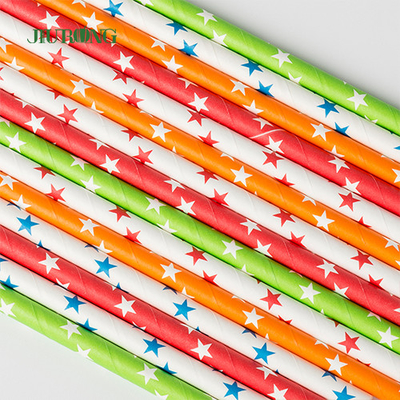 FDA Dot Printing Stripe Paper Straw pour des services de plats à emporter