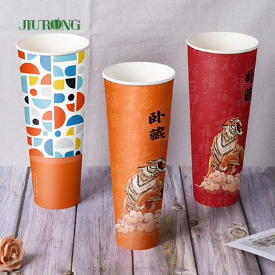 Brown a ridé les tasses de papier biodégradables pour le café chaud de boissons