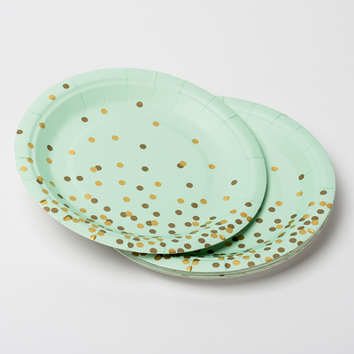 Anti plaques à papier biodégradables sales de FSC avec Dot Design d'or