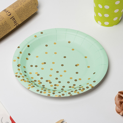 Anti plaques à papier biodégradables sales de FSC avec Dot Design d'or