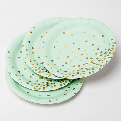 Anti plaques à papier biodégradables sales de FSC avec Dot Design d'or