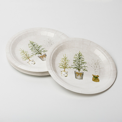 Ensemble mis en pot compostable biodégradable de vaisselle d'approvisionnements de fête d'anniversaire d'usine de plaques à papier de LFGB