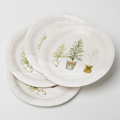 Ensemble mis en pot compostable biodégradable de vaisselle d'approvisionnements de fête d'anniversaire d'usine de plaques à papier de LFGB