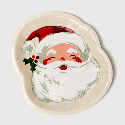 Forme spéciale jetable de Santa Claus Christmas Party Supplies Set de plaque à papier de FDA