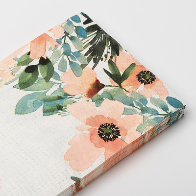 Approvisionnements jetables de noce de serviette de papier d'impression de fleur faite sur commande de mode