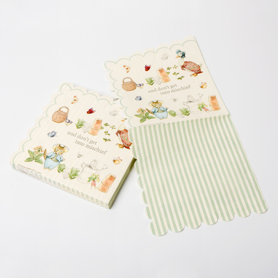 Ensemble écologique d'approvisionnements de partie de thème d'anniversaire d'enfant de serviette de papier de bande dessinée