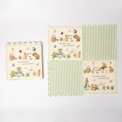 Ensemble écologique d'approvisionnements de partie de thème d'anniversaire d'enfant de serviette de papier de bande dessinée