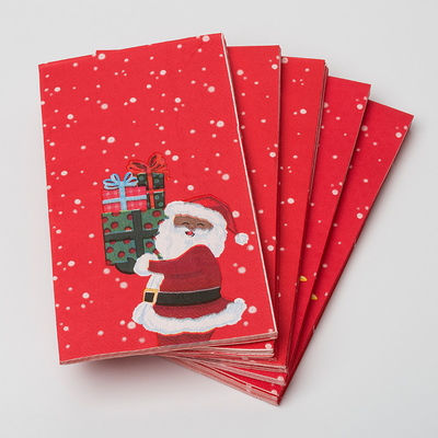 Serviette jetable biodégradable de Santa Claus Christmas Theme Party Paper de couverts de LFGB