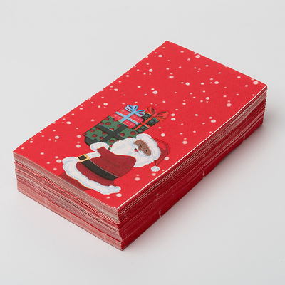 Serviette jetable biodégradable de Santa Claus Christmas Theme Party Paper de couverts de LFGB