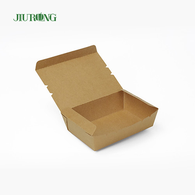 Boîte papier jetable biodégradable de récipient de nourriture 900ml recyclable