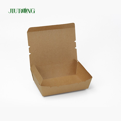 Boîte papier jetable biodégradable de récipient de nourriture 900ml recyclable