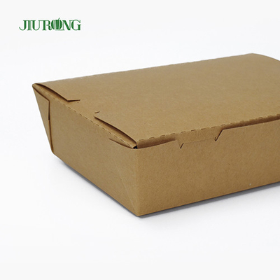 Boîte papier jetable biodégradable de récipient de nourriture 900ml recyclable