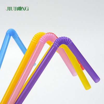 Les pailles jetables écologiques biodégradables ont coloré 4.6*150mm en plastique