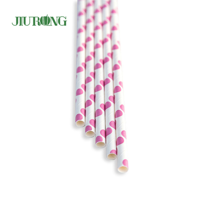 Pailles de papier écologiques d'emballage de restaurant biodégradables 12*230mm