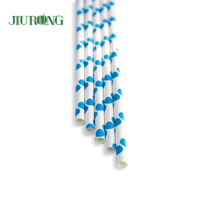 Pailles de papier écologiques d'emballage de restaurant biodégradables 12*230mm