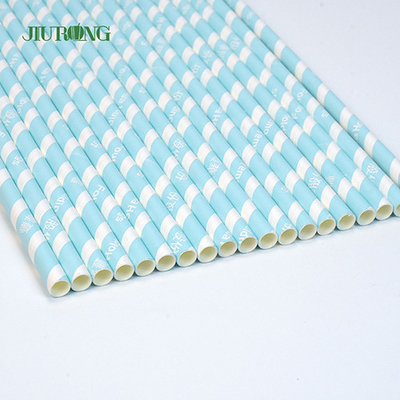 Catégorie comestible de papier biodégradable coloré des pailles 10*250mm d'emballage