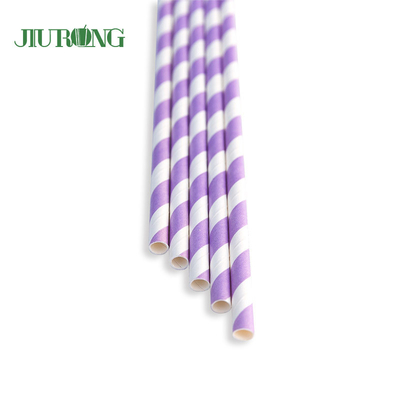 Catégorie comestible écologique de la paille 6*140mm de papier biodégradable de couleur solide