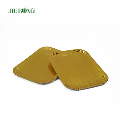 Assiettes en papier biodégradables imprimées par coutume de Jiurong approuvées ISO9001