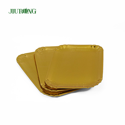 Assiettes en papier biodégradables imprimées par coutume de Jiurong approuvées ISO9001