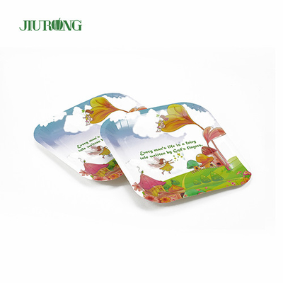 Stratification recyclable de Matt de catégorie comestible d'assiettes à papier biodégradables de revêtement UV