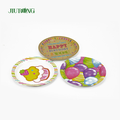 La partie biodégradable de catégorie comestible plaque le plat en papier jetable de 9 pouces 30cm
