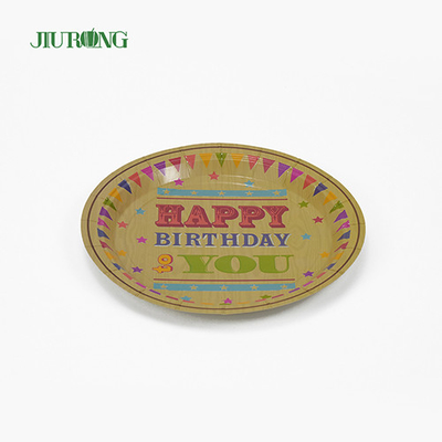 La partie biodégradable de catégorie comestible plaque le plat en papier jetable de 9 pouces 30cm