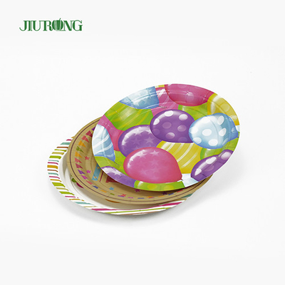 La partie biodégradable de catégorie comestible plaque le plat en papier jetable de 9 pouces 30cm