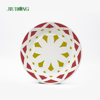 Revêtement UV sulfurisé biodégradable de plaques à papier de diamètre de Papier d'emballage 9inch 30cm