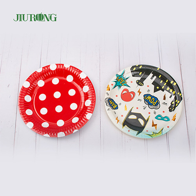 Diamètre écologique 10inch 33cm d'assiettes en papier biodégradables jetables adaptées aux besoins du client