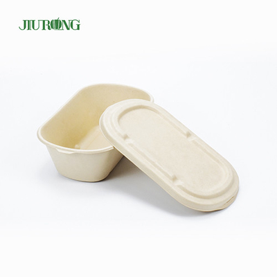 Récipient biodégradable de nourriture de canne à sucre à emporter 650ml papier sulfurisé