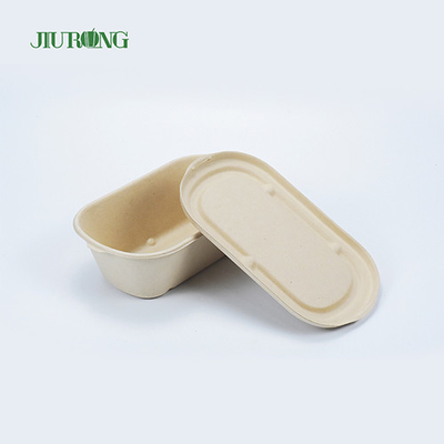 Récipient biodégradable de nourriture de canne à sucre à emporter 650ml papier sulfurisé