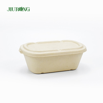 Récipient biodégradable de nourriture de canne à sucre à emporter 650ml papier sulfurisé