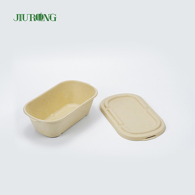 Récipient biodégradable de nourriture de canne à sucre à emporter 650ml papier sulfurisé