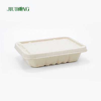ODM biodégradable réutilisé d'OEM de boîte de papier d'emballage alimentaire de bagasse