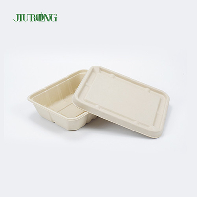 ODM biodégradable réutilisé d'OEM de boîte de papier d'emballage alimentaire de bagasse
