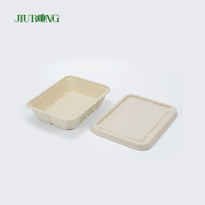 ODM biodégradable réutilisé d'OEM de boîte de papier d'emballage alimentaire de bagasse