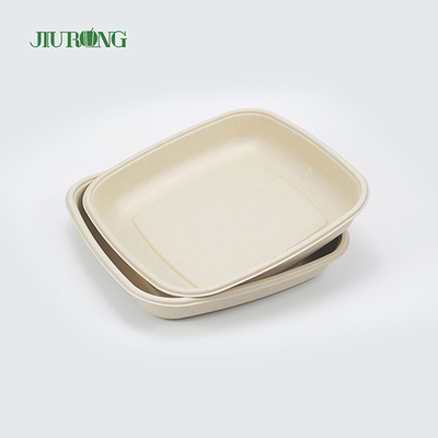 Assiettes en papier de canne à sucre jetables à emporter de bagasse biodégradables