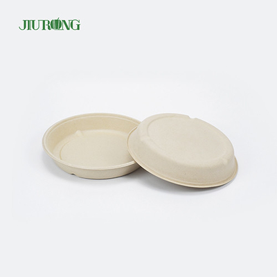 Bac à papier jetable de bagasse d'hamburger de récipient de nourriture de canne à sucre
