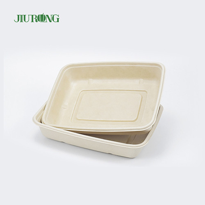 ODM biodégradable biodégradable d'OEM de papier sulfurisé de récipient de nourriture de canne à sucre