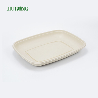 Plat biodégradable écologique de canne à sucre de sushi de plateau de nourriture compostable