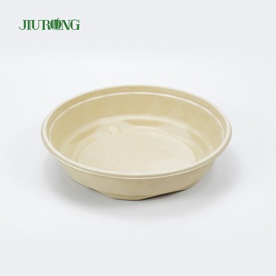 Cuvette de papier biodégradable jetable de récipient de nourriture de canne à sucre ronde compostable