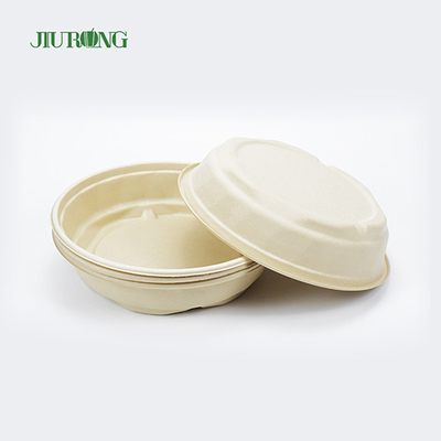 Cuvette de papier biodégradable jetable de récipient de nourriture de canne à sucre ronde compostable