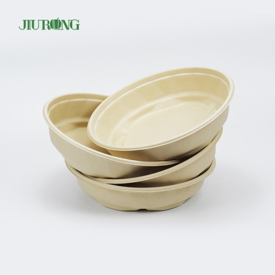 Cuvette de papier biodégradable jetable de récipient de nourriture de canne à sucre ronde compostable