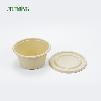 Boîtes à emporter biodégradables de bagasse de récipient écologique de nourriture de canne à sucre enferme dans une boîte 600ml