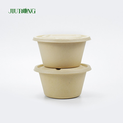 Boîtes à emporter biodégradables de bagasse de récipient écologique de nourriture de canne à sucre enferme dans une boîte 600ml