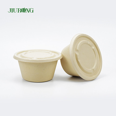 Boîtes à emporter biodégradables de bagasse de récipient écologique de nourriture de canne à sucre enferme dans une boîte 600ml